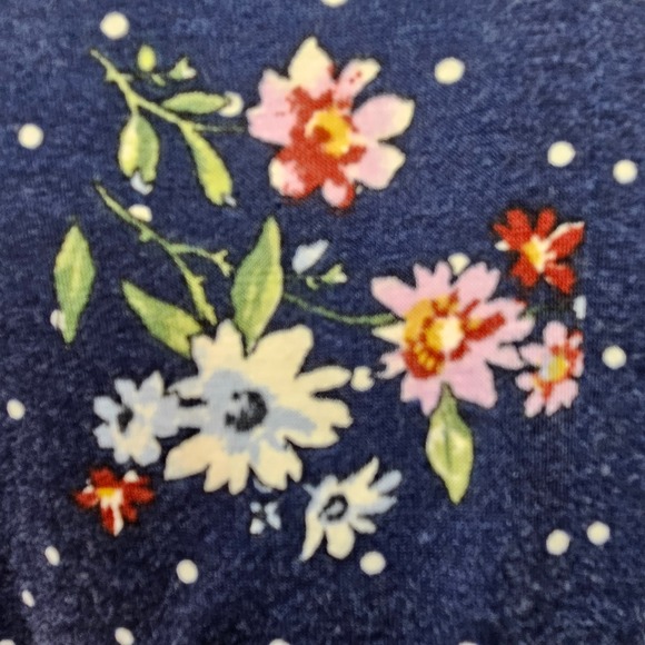BeBop‎ Navy Blue Floral & Polka Dot Shorts Romper Size Medium - Picture 4 of 7